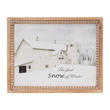 First Snow Framed Print 18l X 14h Wood/mdf