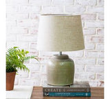 Green Textured Terra Cotta Lamp