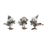 Winter Birds (3 Asst) 5"H, 5.5"H, 5.75"H Foam/Polyester