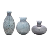 Vase (set Of 3) 4h, 5.5h, 7.75h Glass