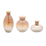 Vase (set Of 3) 4h, 5.5h, 7.75h Glass