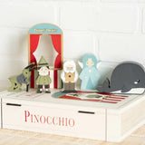 Pinocchio 8x12x2.5 Wood Storybook 7 Pc