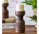 8 Dk. Wood Column Candle Holder