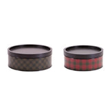 Canister 9"d X 3.75"h, 11"d X 4"h Iron/wood