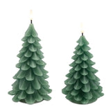 Led Tree Candle  8"h, 9"h Wax/plastic 2 Aa Batteries Not Included