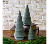Short Green Holiday Ceramic Trees
