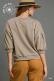 Oak Cupro Crewneck Top