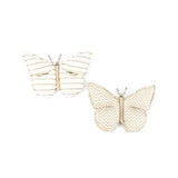 2 Assorted Large Striped And Weave Pattern Plush Butterflies