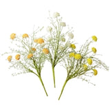 3 Assorted Cream, Orange And Yellow Mum Picks