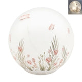 Large Lighted Flower Glass Orb