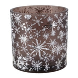 Bronze Snowflake Glass Jar