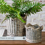 S/2 Grey Wash Willow Baskets