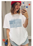 God Bless America Oversized Mineral Graphic Tee