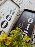 White Custom Zip Code Sign – Made Just for You 8x24