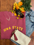 Crimson Isu Comfort Color Graphic Tee