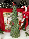 Res Glitter Cardinal Tree Decor S/3
