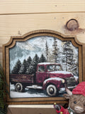 Provincial Christmas Truck Framed Art