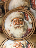 8" Round Snowy Santa Art