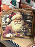 Provincial Santa With Holly Framed Art