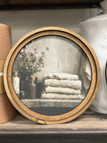 Bathroom Shelf Round Wood Art
