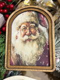 Snowy Santa Arch Wood Art