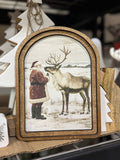Santa Reindeer Neutral Arch Top