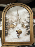 Arch Village Santa Framed Art