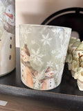 S/2 Snowman Glass Jars
