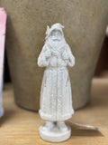 5.5glit Santa W/ Gift Box Wh