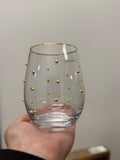 2.8dia Gold Dots Glass