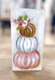 Mdf Hand Painted Stacked Pumpkins Block