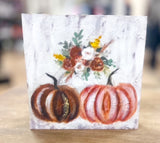 Mdf Hand-painted Pumpkins Block