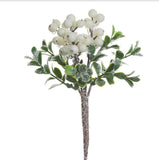 8”iced Berry/Boxwood Pick