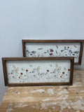 FINAL SALE - HORIZONTAL FLORAL PRINT IN WOOD FRAME