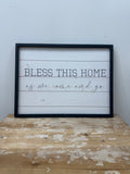 FINAL SALE - Wd Bl/Wht Word Frame 3 Asst ea