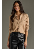 Tan Super Soft Button Up Shacket