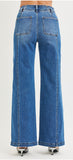 Curvy Hr Wide Jeans With Front And Back Curved Seam Detail