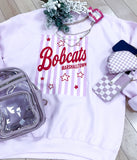 Pink Bobcat Sweatshirt - Candy Stripe