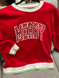 Jolly / Merry Ringer Mock Neck Sweatshirts