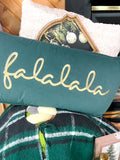 12x24 Falalala Emerald Velvet Pillow Stake
