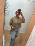 Curvy cappuccino mineral wash