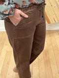 HIGH RISE JOGGER - COCOA