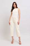 HIGH WAIST DYED CROP WIDE LEG