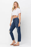 Judy Blue ZIGZAG BUTTON FLY - BOYFRIEND