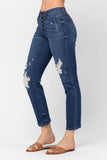 Judy Blue ZIGZAG BUTTON FLY - BOYFRIEND