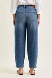 Hw Barrel Jeans With Darting Detailing