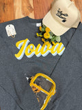 Iowa Scrolled Charcoal Sweatshirt