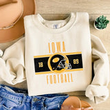 Vintage Black & Gold Football Tan/cream Sweatshirt
