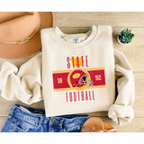 Vintage Maroon & Gold Football Tan/cream Sweatshirt