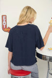 Ribbed Star Boxy Top